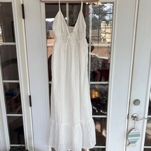 Aeropostale Cotton Lined White Maxi Dress. Size Small. New With Tags
